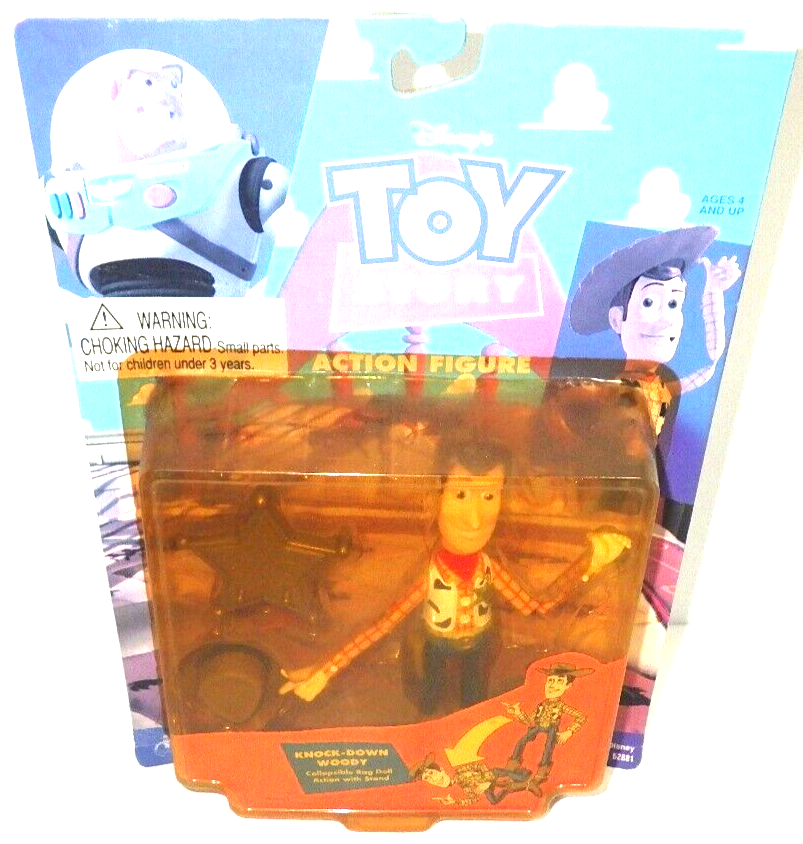 Vintage 1995 Toy Story Knock Down Woody Action Figure Thinkway