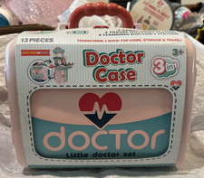 Pretend Medical Station Set Mobile With Doctor Carrying Case 13 Pieces NEW