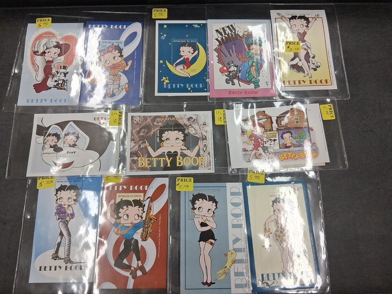 VTG Betty Boop Stamps Lot International Collectors Society 