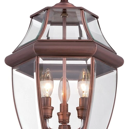 Quoizel NY9043 Pewter Newbury 3-Light 23"H Post Lantern With Clear Glass - Picture 9 of 9
