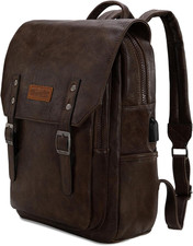 Wrangler Vintage Laptop Backpack with USB Charging Port for Travel and Work