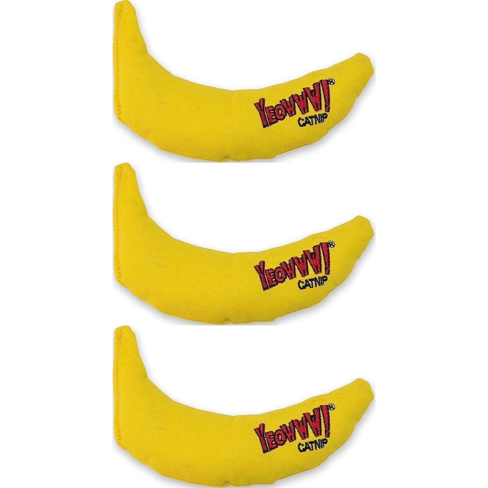 YEOWWW DuckyWorld 100 ORGANIC CATNIP Leaf Flower Cat Toy BANANA 3 PACK