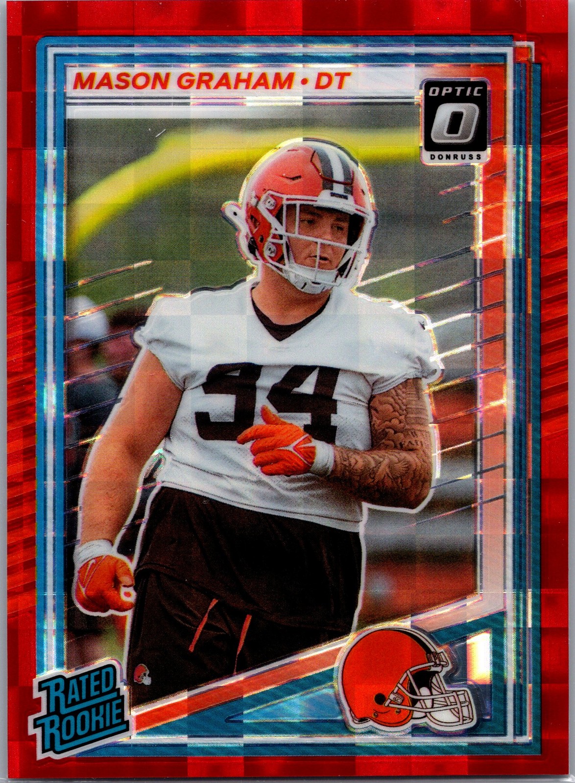 2025 Donruss #340 Mason Graham Optic Rated Rookies Preview Red Pandora