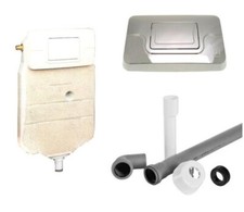 CASSETTA SCARICO INCASSO STIR  BLITZ 12 litri CON PLACCA CROMATA E KIT TUBO