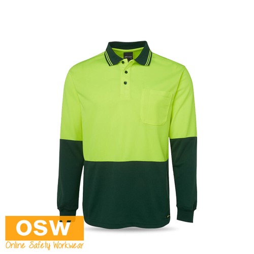 HI VIS Long Sleeves Traditional Casual Polo Classic Fit Durability 6HVPL - Picture 16 of 30