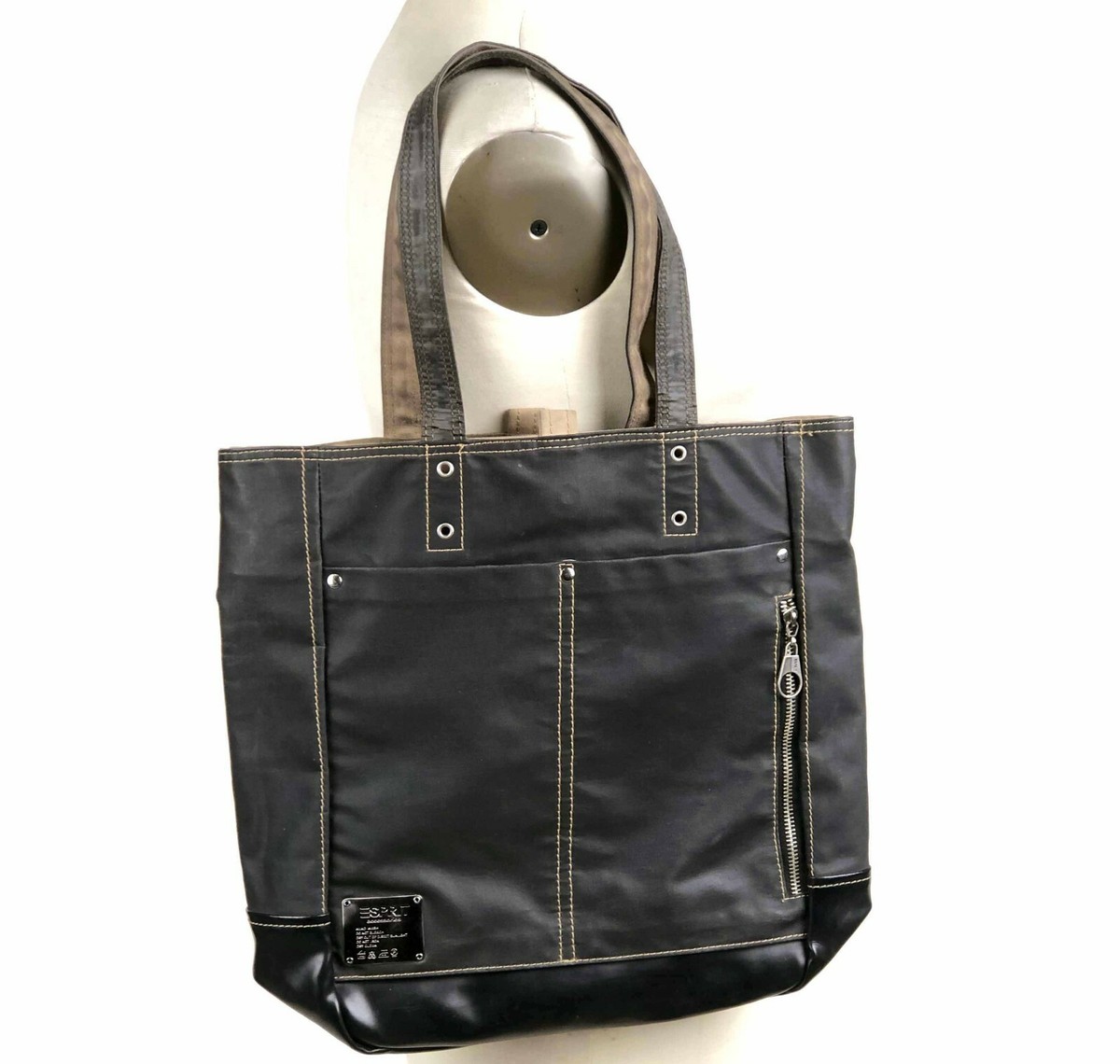 Vintage ESPRIT Faux Leather Tote Shoulder Bag Purse 90s Y2K