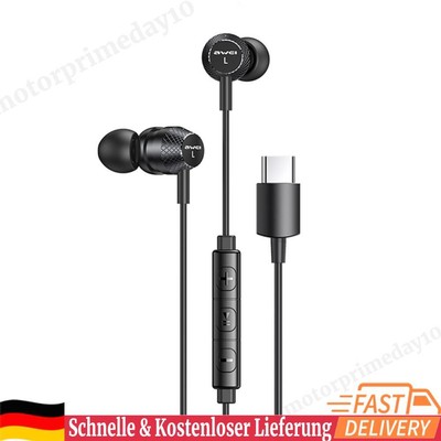 AWEI TC-5 Kabelgebundene In-Ear-Ohrhörer, USB-Typ-C-Stecker, Stereo-Kopfhörer, H