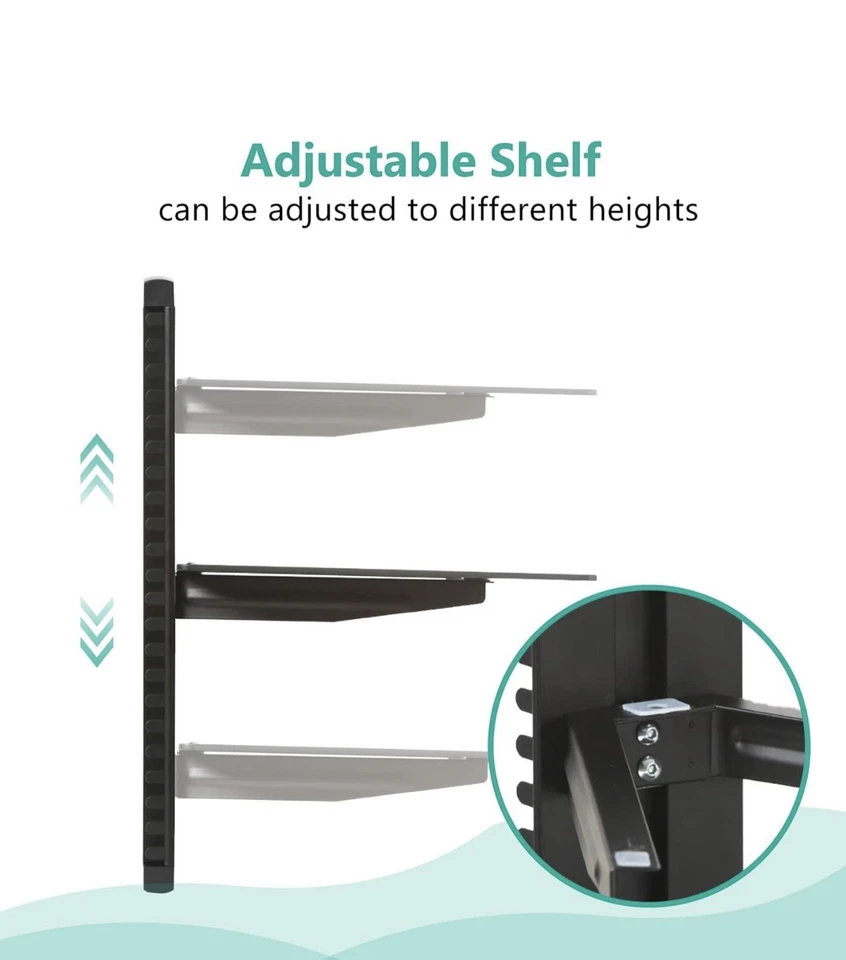 Estantes flotantes de vidrio templado para centro de entretenimiento Foto 3 de 4