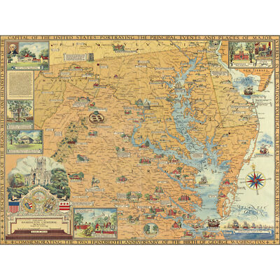 Clegg 1932 Bildkarte USA Washington Veranstaltungen großer Leinwand Kunstdruck