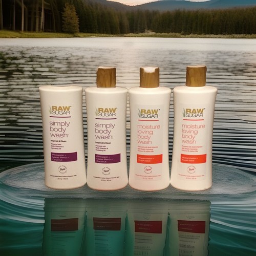Rohzucker-Paket enthält Simply Body Wash - x 2 Ananas x 2 Wassermelone 25 Unzen Jeweils