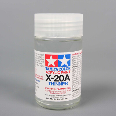Tamiya Acrylic Mini X20A X-20A Thinner TAM81030 46ml Plastics Paint Acrylic