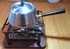 Fondue set 1970 Vintage Fleischfondue Topf kein Repro is original 70er