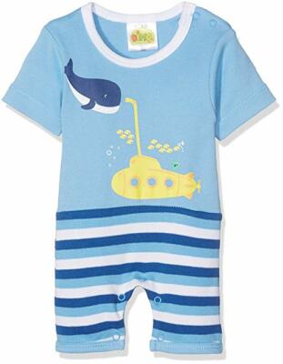 DIMO-TEX Baby Jungen Strampler Babystrampler Kurzarm Deep Sea GR.62  NEUWARE