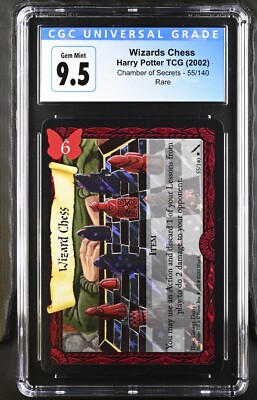 2002 Harry Potter TCG 55/140 Wizards Chess CGC 9.5 Gem Mint POP 1