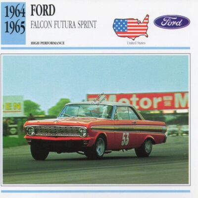 1964-1965 Ford Falcon Futura Sprint Oldtimer Foto/Info Maxi Karte