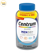 Centrum Silver Men 50+ Immune Support Multivitamin, Non-GMO 275 Tablets