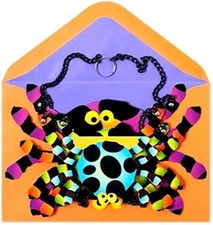 Papyrus Displayable Hanging 3D Spider Mobile Halloween Greeting Card