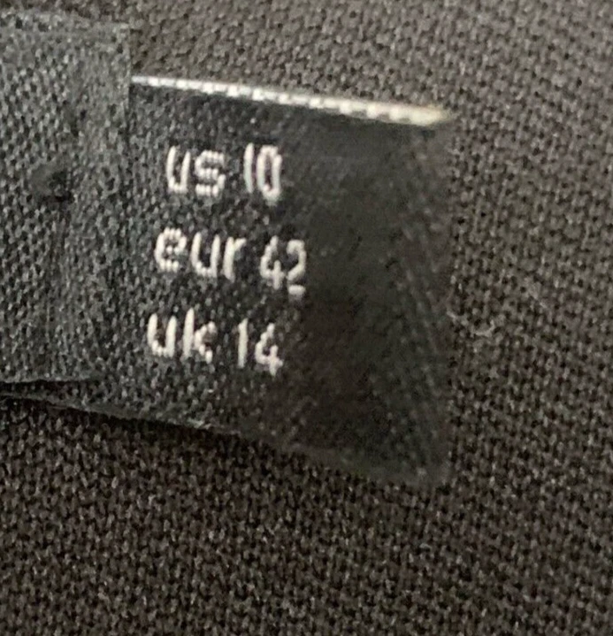 VESTIDO COLECCIÓN DESAGRADABLE GAL LENTEJUELAS NEGRO/BLANCO MANGA LARGA EE. UU. TALLA 10 Foto 4 de 4