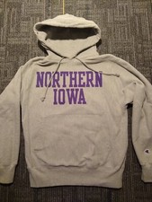 VINTAGE NORTHERN IOWA PANTHERS CHAMPION REVERSE WEAVE Hoodie SWEATSHIRT Small