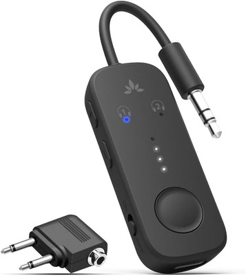 Avantree Relay - Premium Airplane Bluetooth 5.3 Adapter aptX Adaptive, 3.5m AUX