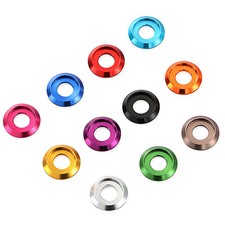 M2-M8 Aleación de Aluminio Botón Plano Cabeza Domo Perno Cabeza Redonda Arandelas Junta Cono