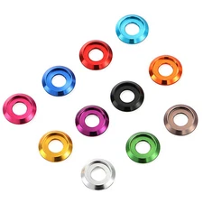 M2-M8 Aluminum Alloy Flat Button Dome Head Bolt Round head Washers Gasket Cone