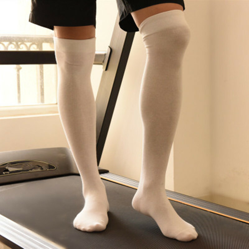 Men Warm High Stockings Cotton Over Knee ThighHigh Sports Socks 1 Pair