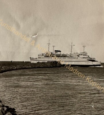 orig. Foto Schiff Dampfer Boot Meer um 1955