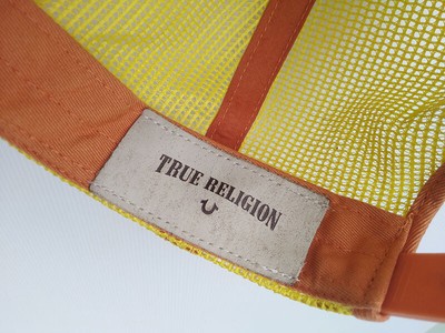 TRUE RELIGION Trucker Hat Cap Yellow 