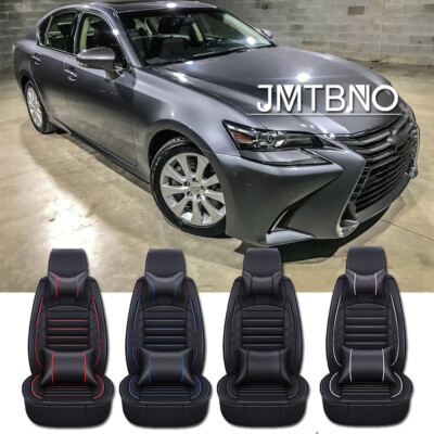 Car PU Leather Seat Covers Full Set Front & Rear Cushion For Lexus RX350 GS200t