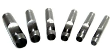 3/8" TO 3/4" 6 PC HOLLOW PUNCH SET CUTS HOLES IN LEATHER PLASTIC RUBBER GASKET 