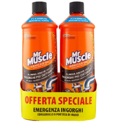Mr Muscle Hydraulisch Gel, 3 IN 1 - Paket Kelche Wein 2 x 1000 ML