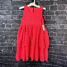 Cat  Jack Large 10 / 12 Girls Sleeveless Hearts Tiered Tulle Dress