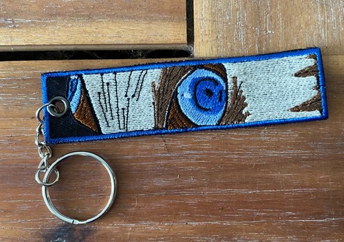 Demon Slayer Tanjiro Inosuke Rengoku Anime Manga Embroidery Jet Tag Keychain - Picture 4 of 7