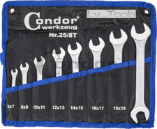 SERIE KIT SET CHIAVI FISSE EXTRA PIATTE INGLESI 8pz 6-22mm REIT