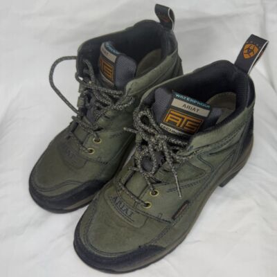 Ariat  Womens Terrain Waterproof Hiking Boots Outdoor Olive Green Size 5.5B