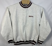 Vintage 1990s Nextel Ultra Club Collection Ringer Style Crew Neck Sweatshirt L