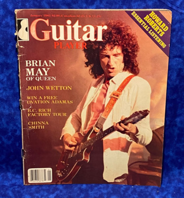 GUITAR PLAYER JANUARY 1983 BRIAN MAY (QUEEN)/JOHN WETTON (KING CRIMSON, ASIA)