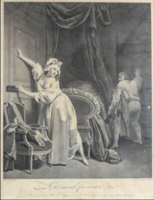 Louis Leopold Boilly Engraving L'amant favorise 18th Century