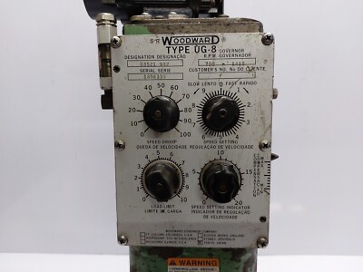 Woodward UG-8 P/N B8521-982 Gouverneur RPM 700-1415 Mit Speed Einstellend Motor