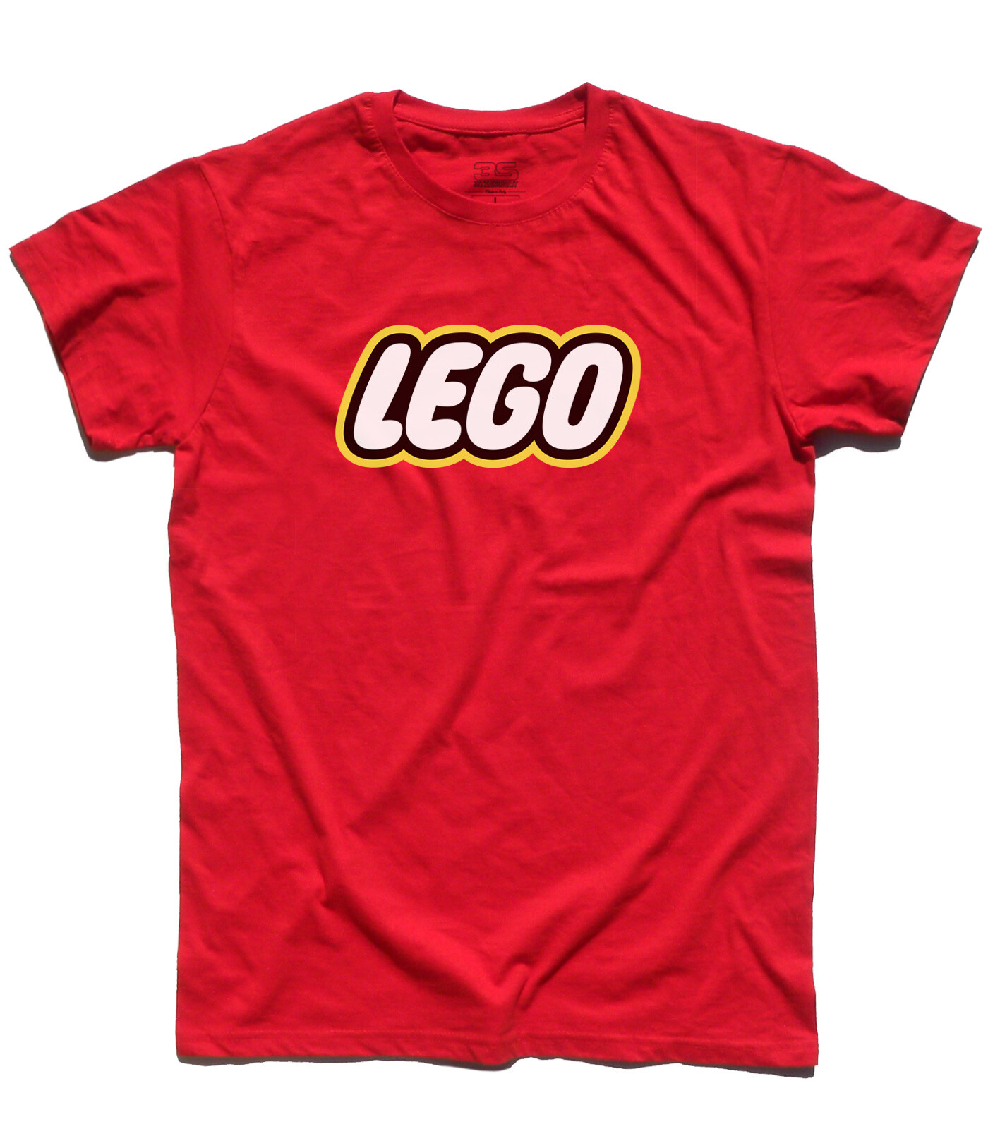 T-shirt uomo logo LEGO ANTICHIZZATO mattoncini giochi anni 80 Mattel Duplo