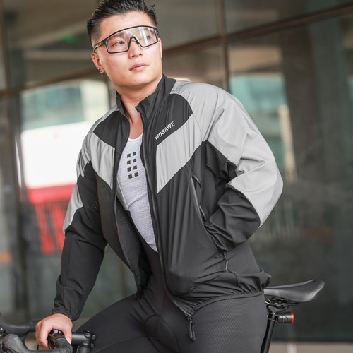 WOSAWE Men/Women Cycling Reflective Jackets YKK Zipper Windproof Wear-resistant - Picture 10 of 16