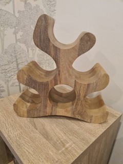 JOHN LEWIS MANGO WOOD 6 BOTTLE WINE RACK