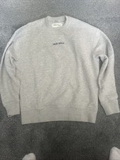 Jack Wills Minimal Graphic Crew Grey Marl Small