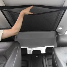 Car Ceiling Cargo Net Pocket, Car Ceiling Storage Net Strong Bearing Adjustable 