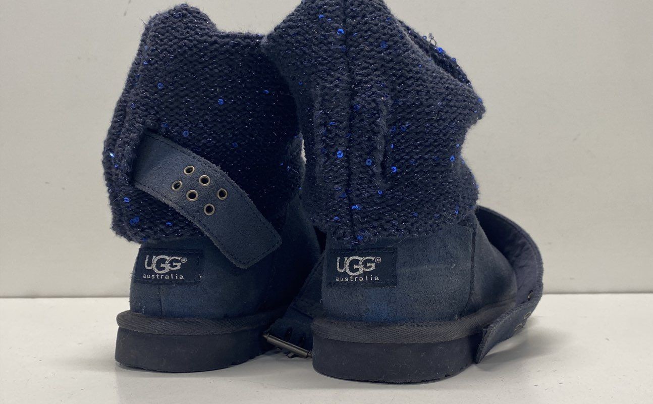 UGG Australia Navy Blue Solid Ankle Boot Women 5 - image 4