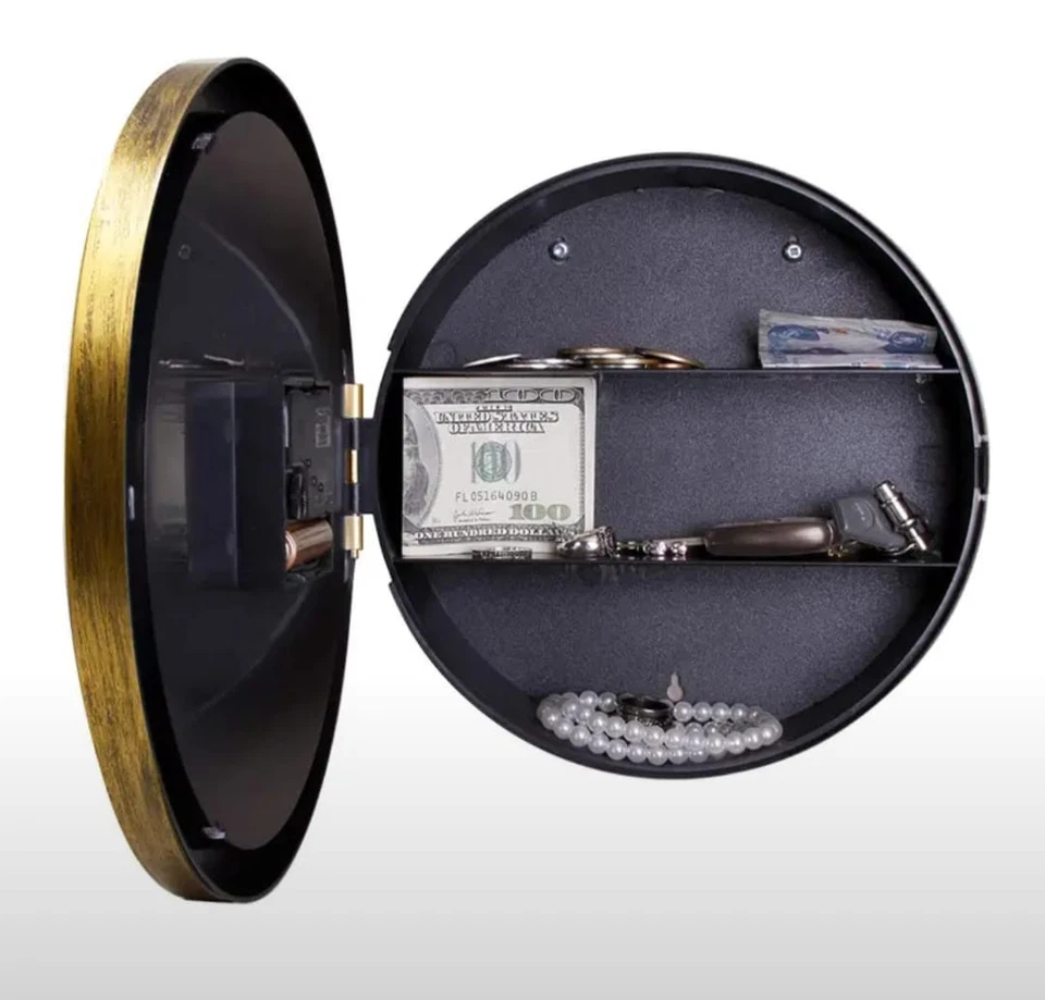 Wall Clock Money Safe Box Hidden Secret Jewelry Security Cash Hidden Compartment - Image 2 of 4