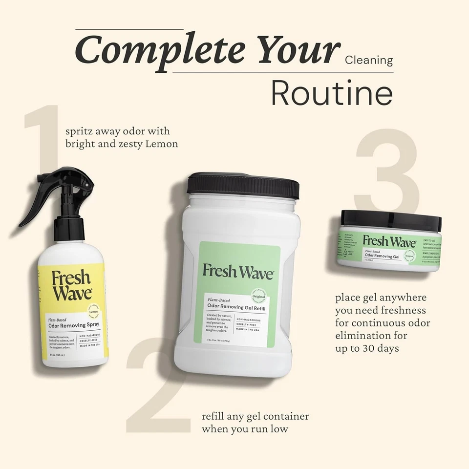 Fresh Wave Odor Removing Gel Refill, 63 oz., Pack of 1 - Safer Odor Absorbers - Image 3 of 4