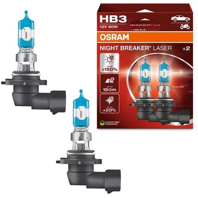 OSRAM HB3 NIGHT BREAKER LASER Next Generation 3200K 150% mehr Helligkeit Duobox