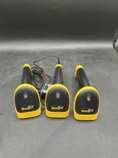 Lot of 3 Wasp WWS500 Freedom Cordless Barcode Scanner CCD Yellow Working
